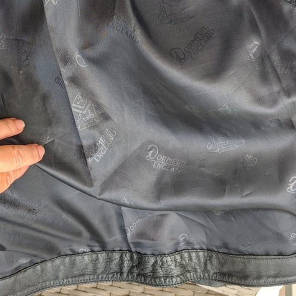 EASTER SALE DORMEIUL ENGLAND Sz S genuine soft leather black motorcycle jacket - Picture 7 of 11
